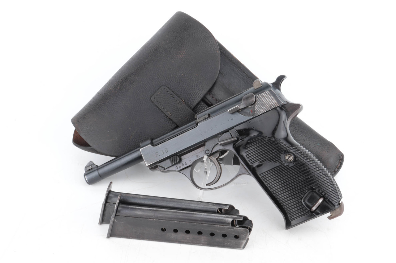 SOLD - End-of-WW2, AC 45 Walther P.38 Rig - Rare FNH Barrel