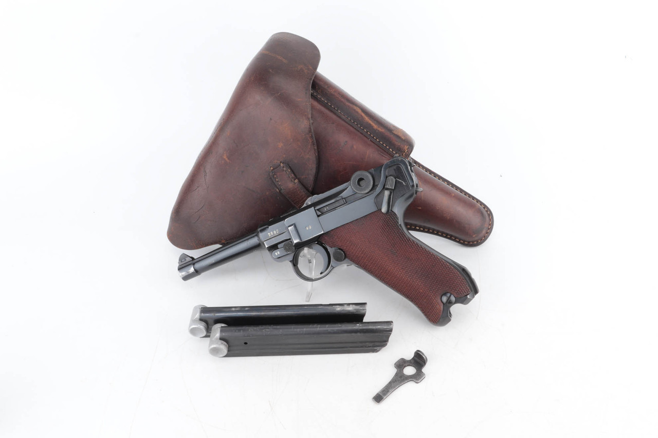 SOLD - Excellent, Second Variation 1937 Mauser Luger Rig - Matching Magazine