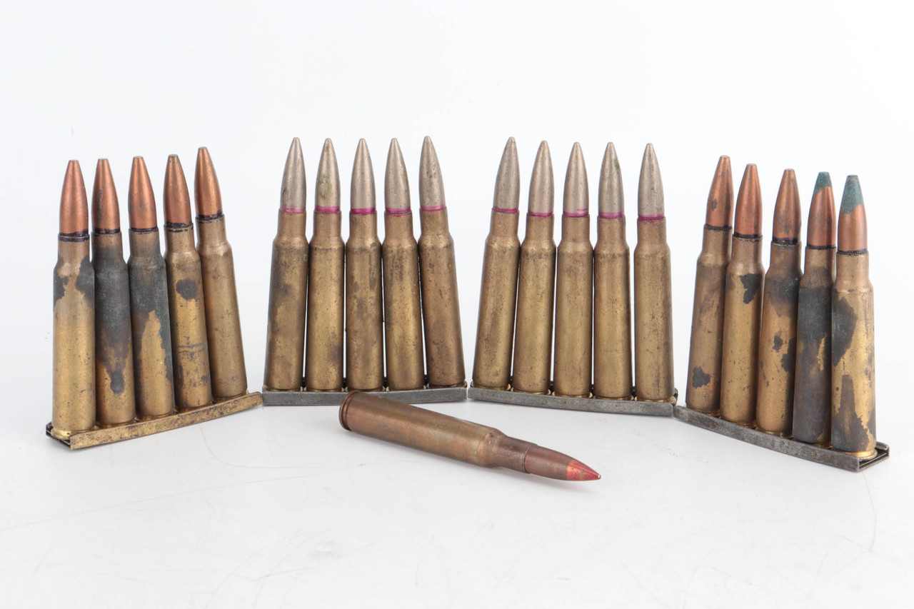 20 Rounds of 7.7mm Semi-Rimmed Japanese Ammo On Type 89 Clips