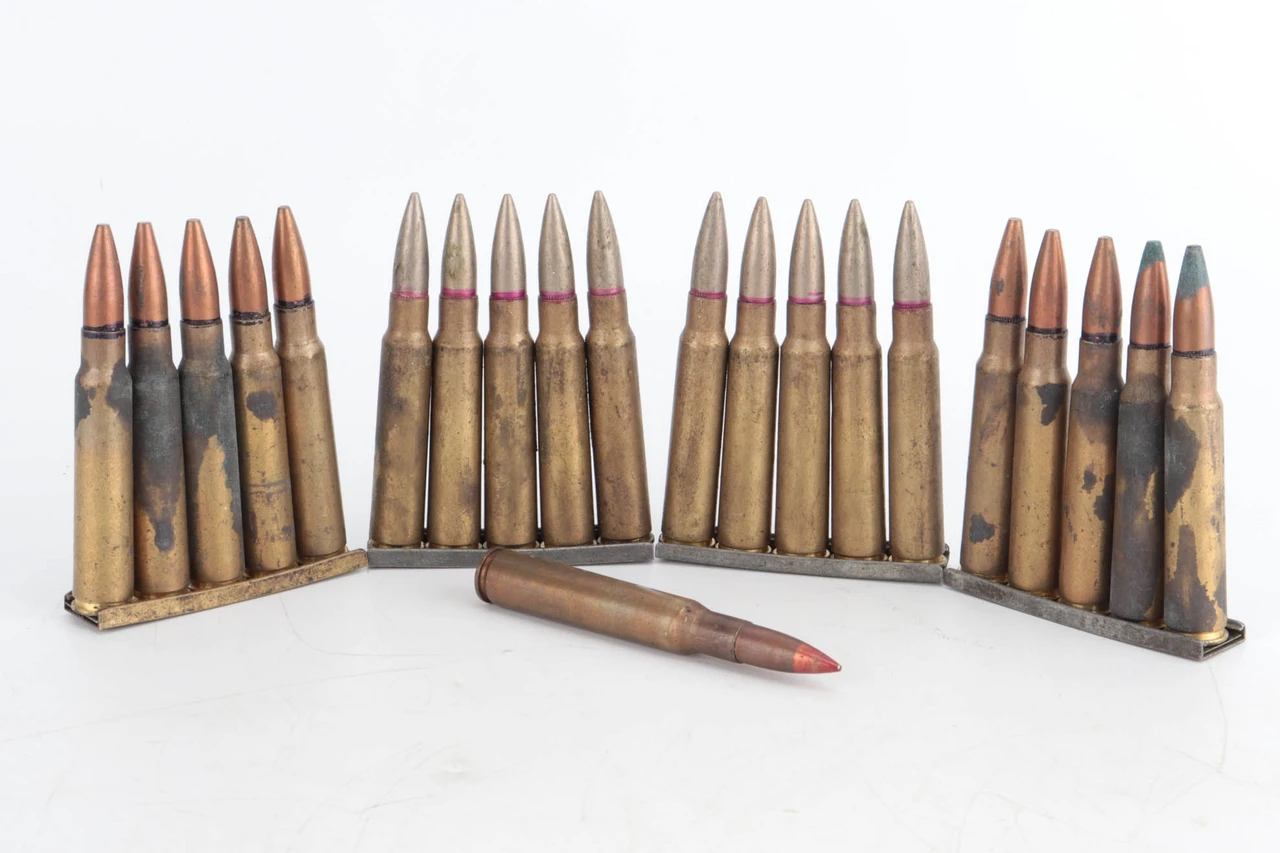 20 Rounds of 7.7mm Semi-Rimmed Japanese Ammo On Type 89 Clips