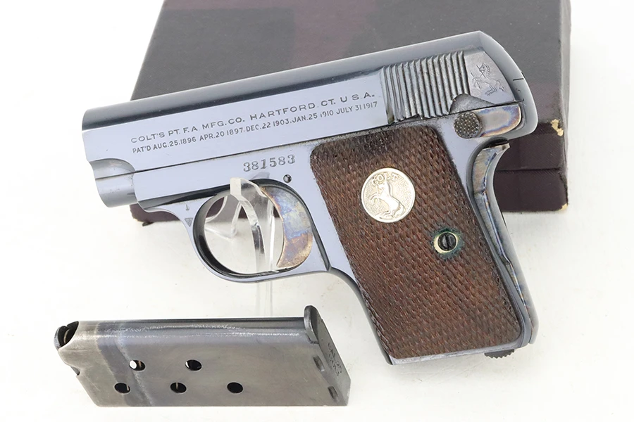 Exceptional Boxed Colt 1908 Vest Pocket Hammerless - 1929 mfg - photo 1 of 15