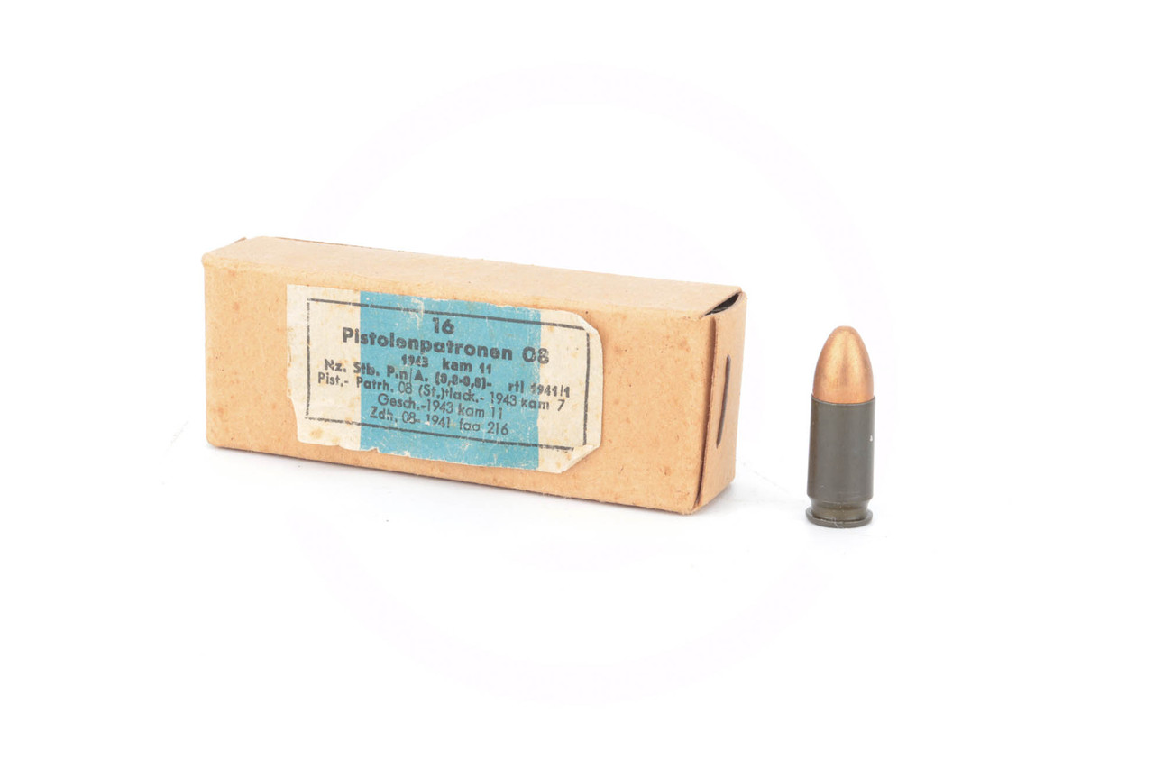 1943 Dated German 9mm Luger Ammo - photo 1 of 3