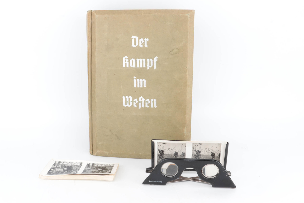 "Der Kampf im Westen" Photo Book with Stereoscopic Glasses and Cards