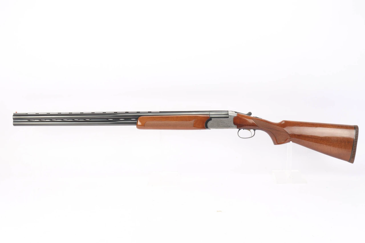 Engraved Angelo Zoli over/under 3 inch magnum shotgun - left side full view