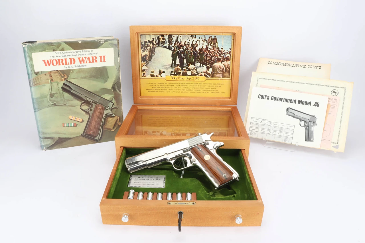 Cased Colt 1911A1 WWII Asiatic-Pacific Theatre Commemorative - photo 1 of 16