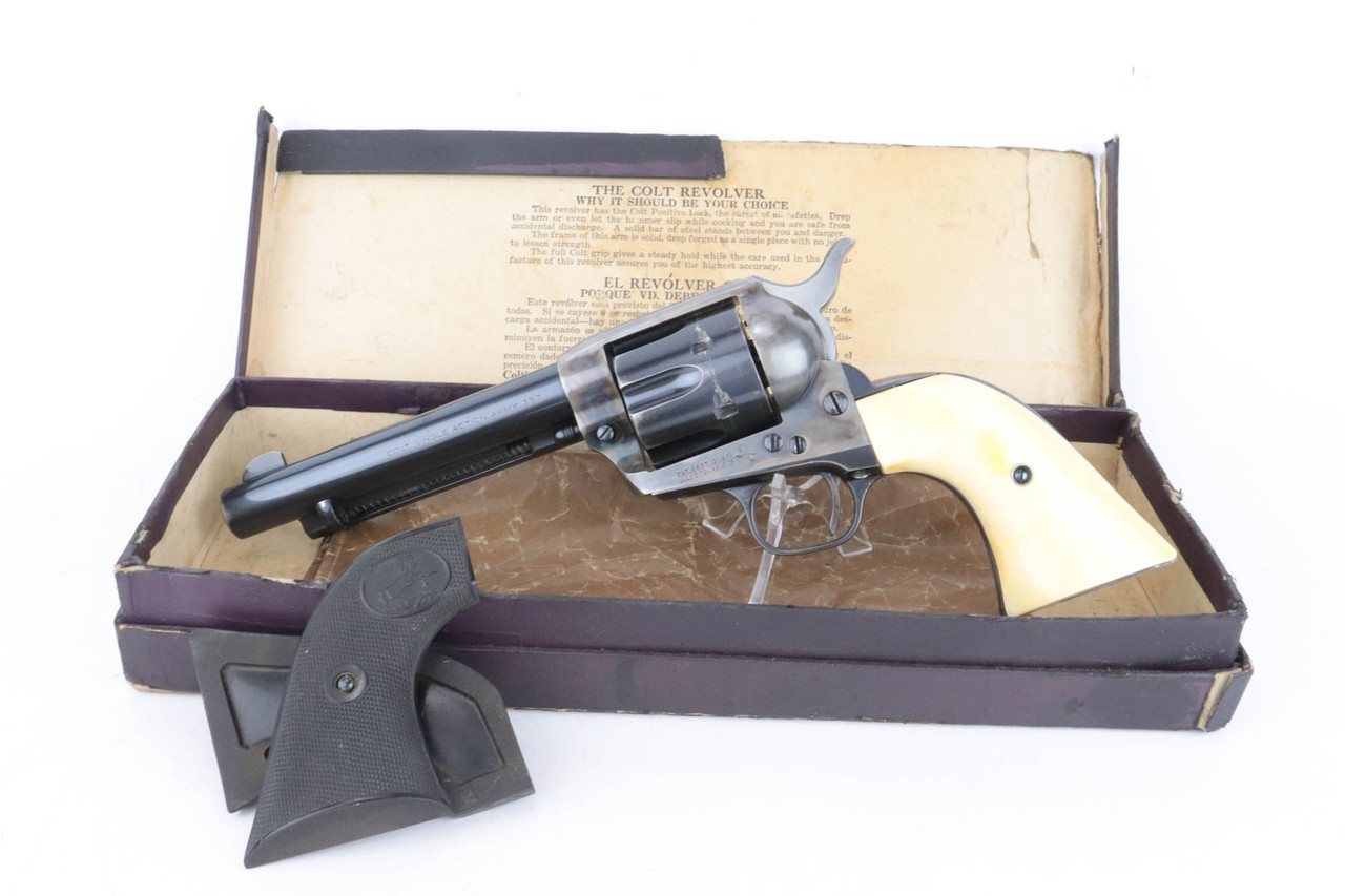 Exceptional, Boxed, First-Gen Colt Single Action Army Revolver - Ivory Grips