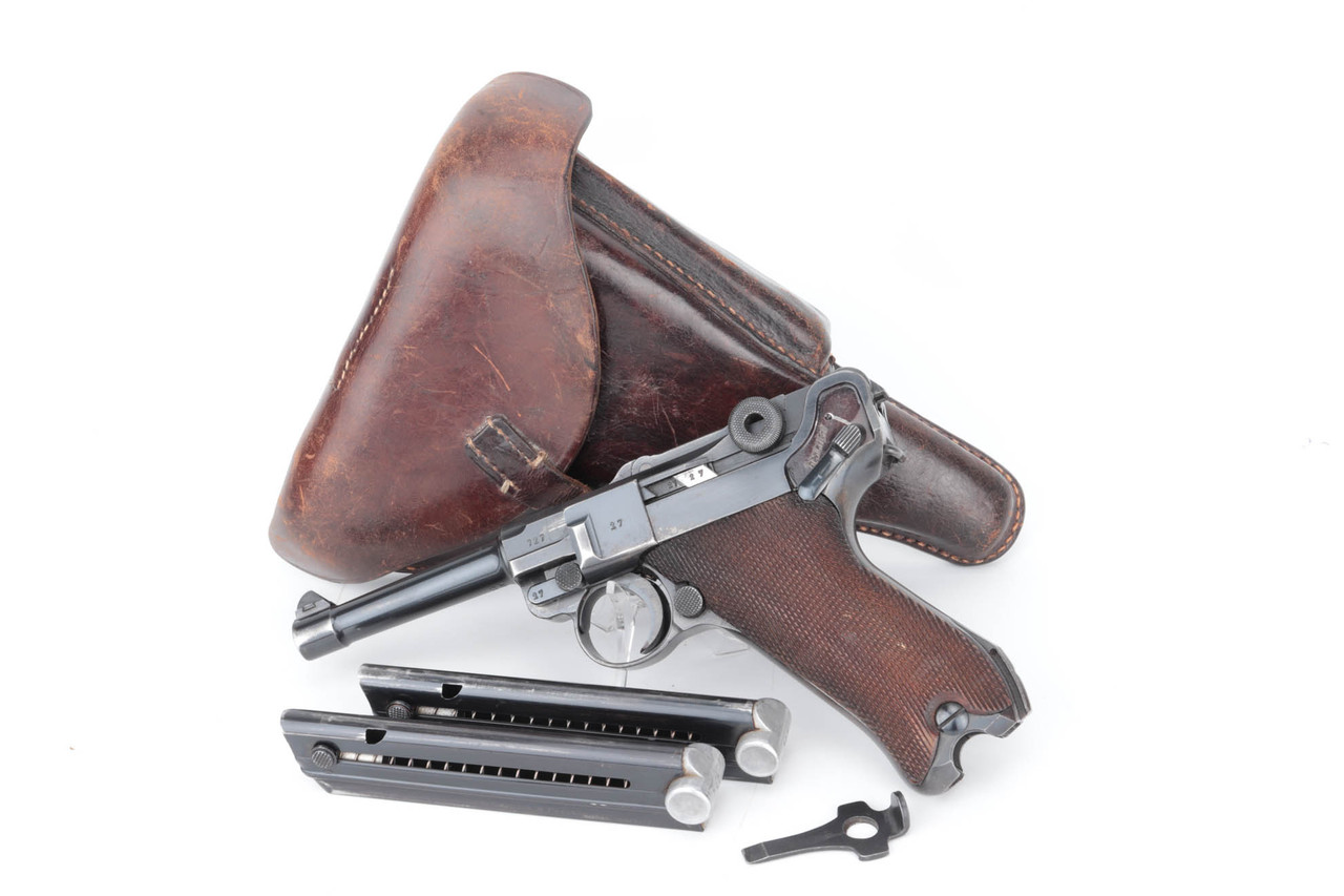SOLD - 1939 Mauser Luger Rig - Two Matching Magazines