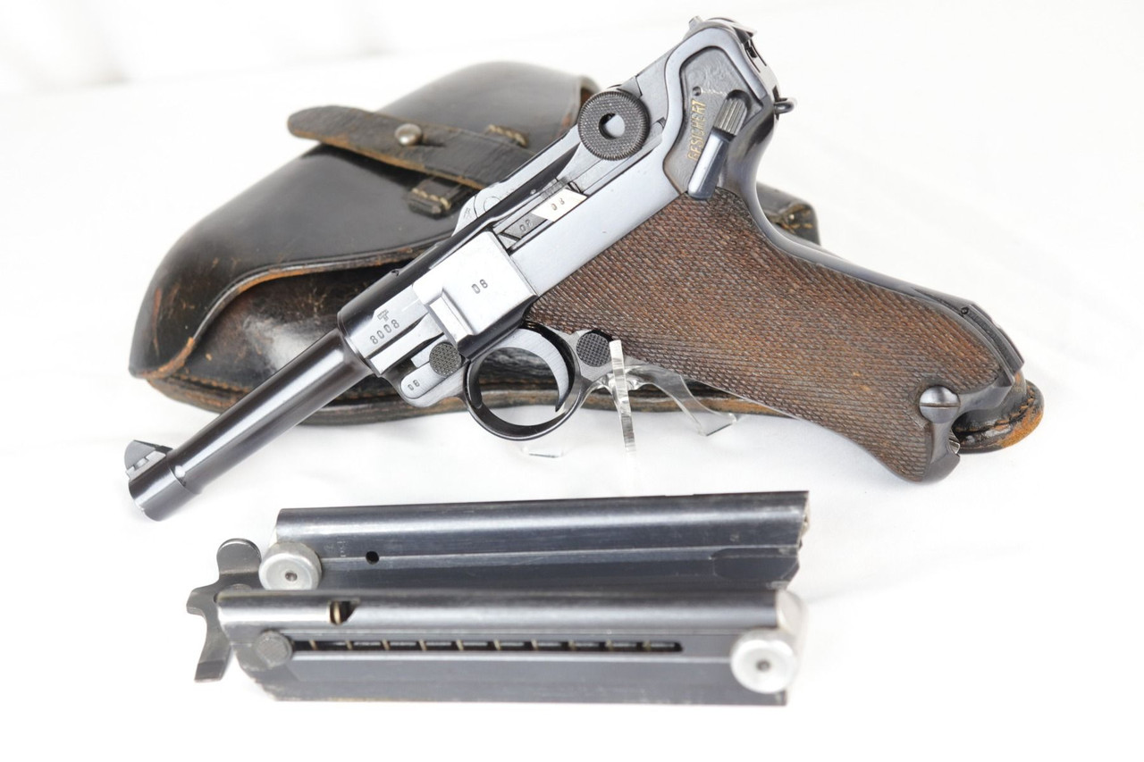 Mint 1941 Police Mauser Luger Rig - Matching Magazine - 1