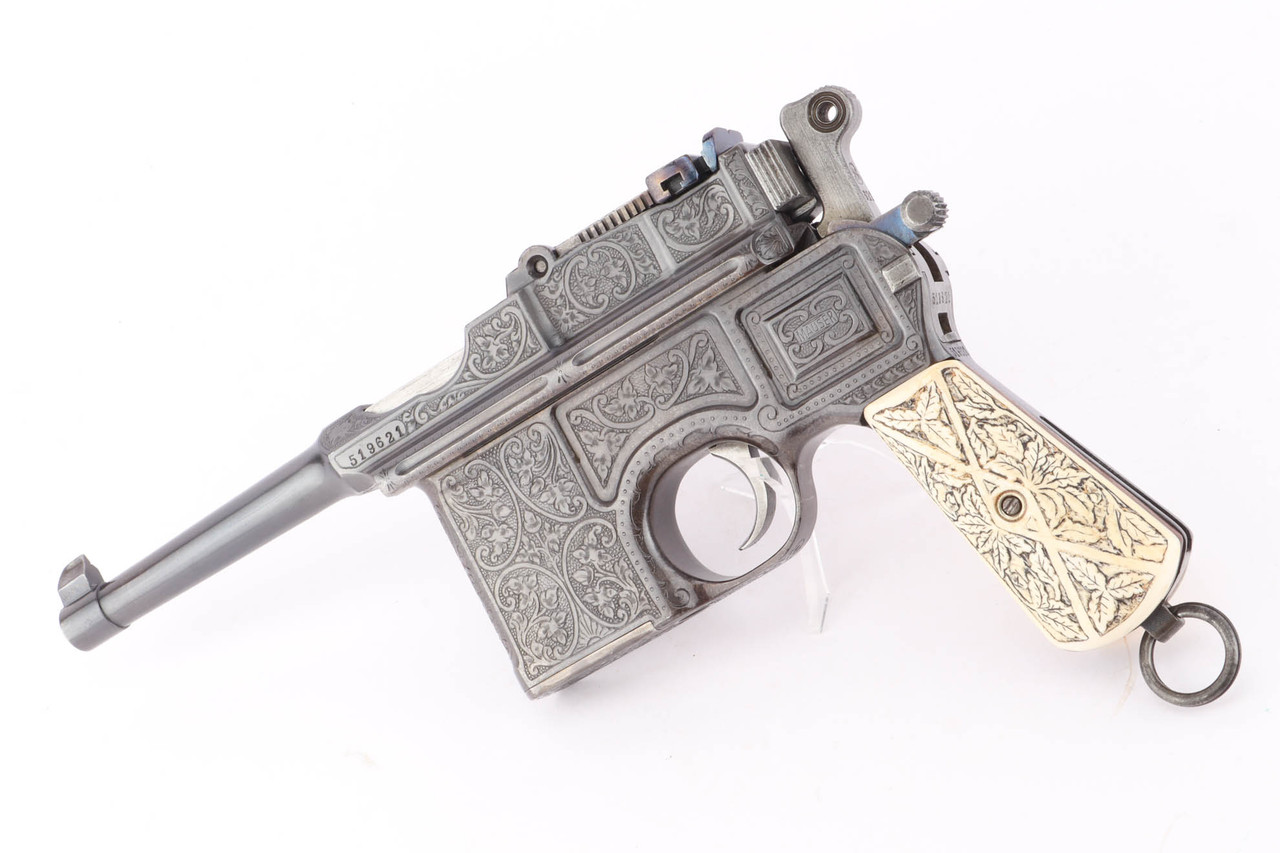 Beautiful, Engraved Mauser Bolo Model 1921 - Ivory Grips