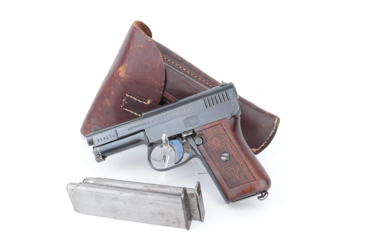 Mauser Model 1910 6.35mm pistol rig - with holster and magazine