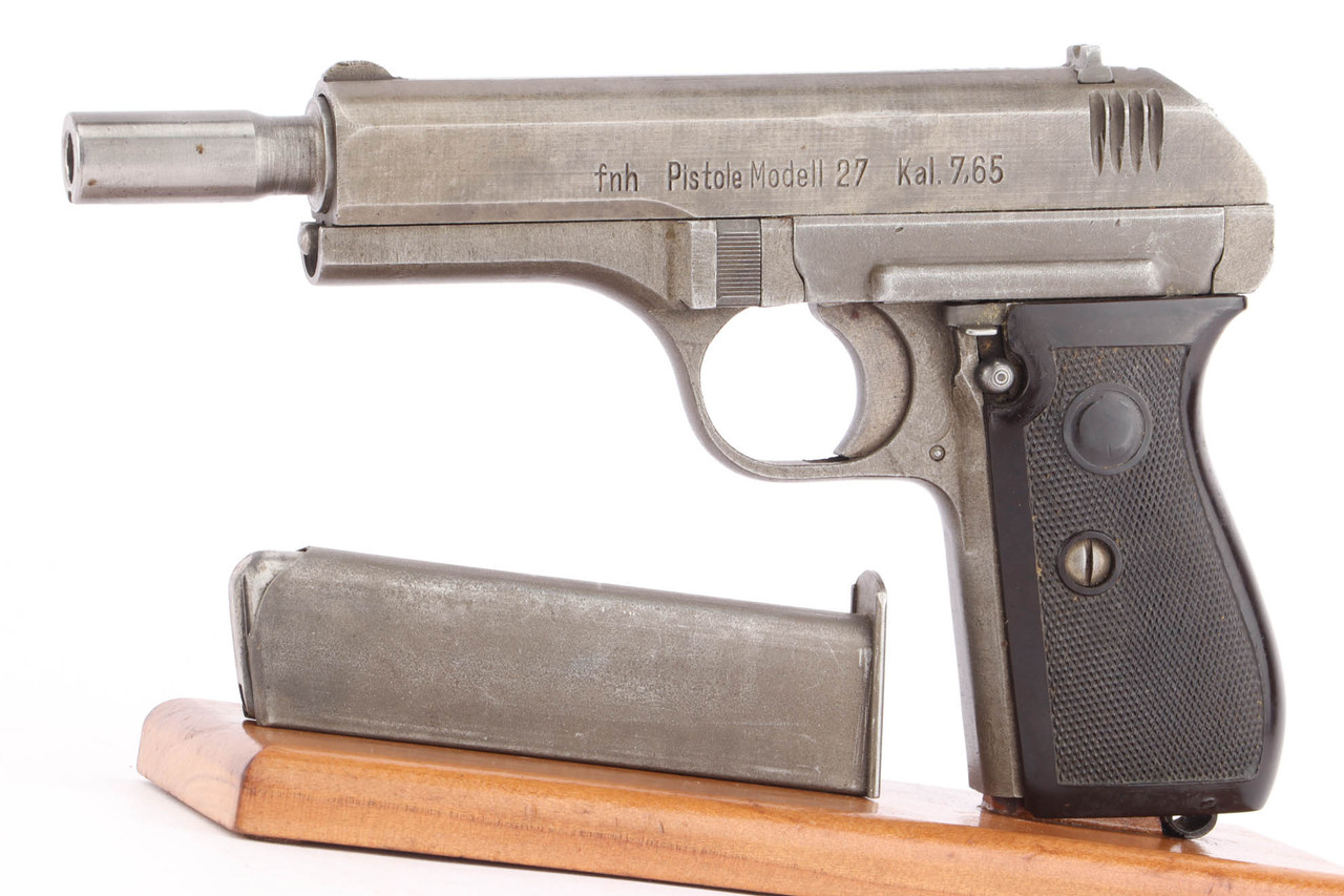 Scarce, All-Phosphate Nazi CZ Model 27 - Extended Barrel For Silencer
