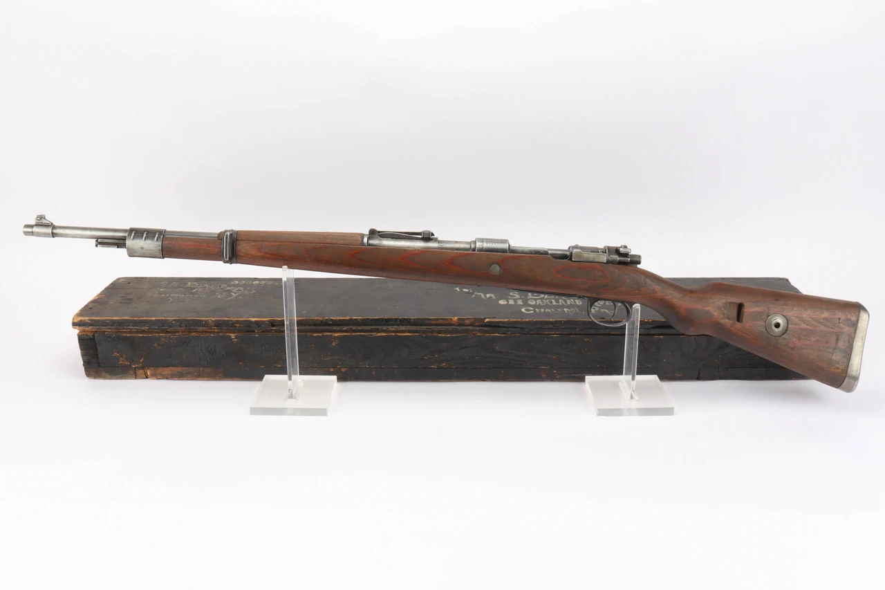 bnz 43 SS contract K98k bring back rifle with shipping crate and papers - with shipping crate