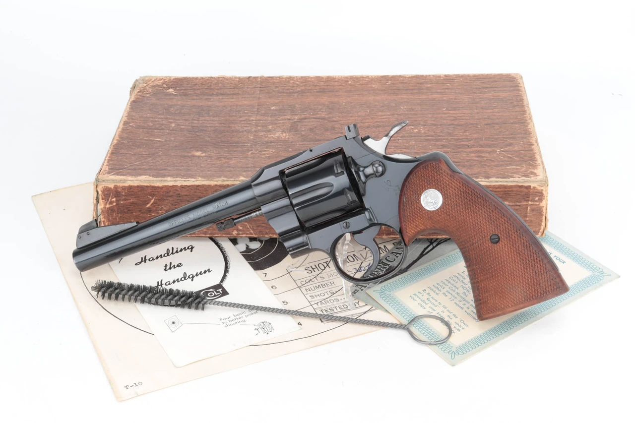 1956 Colt Officers Model Match revolver with box - with box and paperwork
