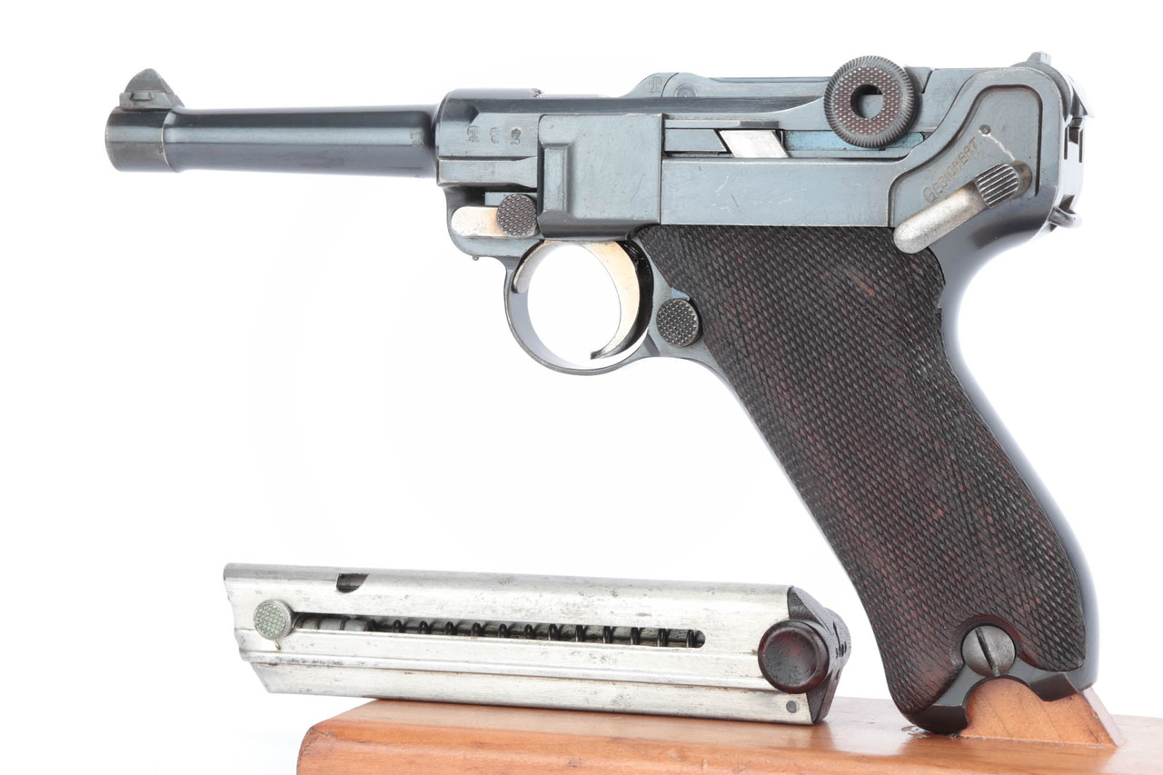 SOLD - Rare 1908 First Issue DWM Luger - Machine Gun Unit Marked