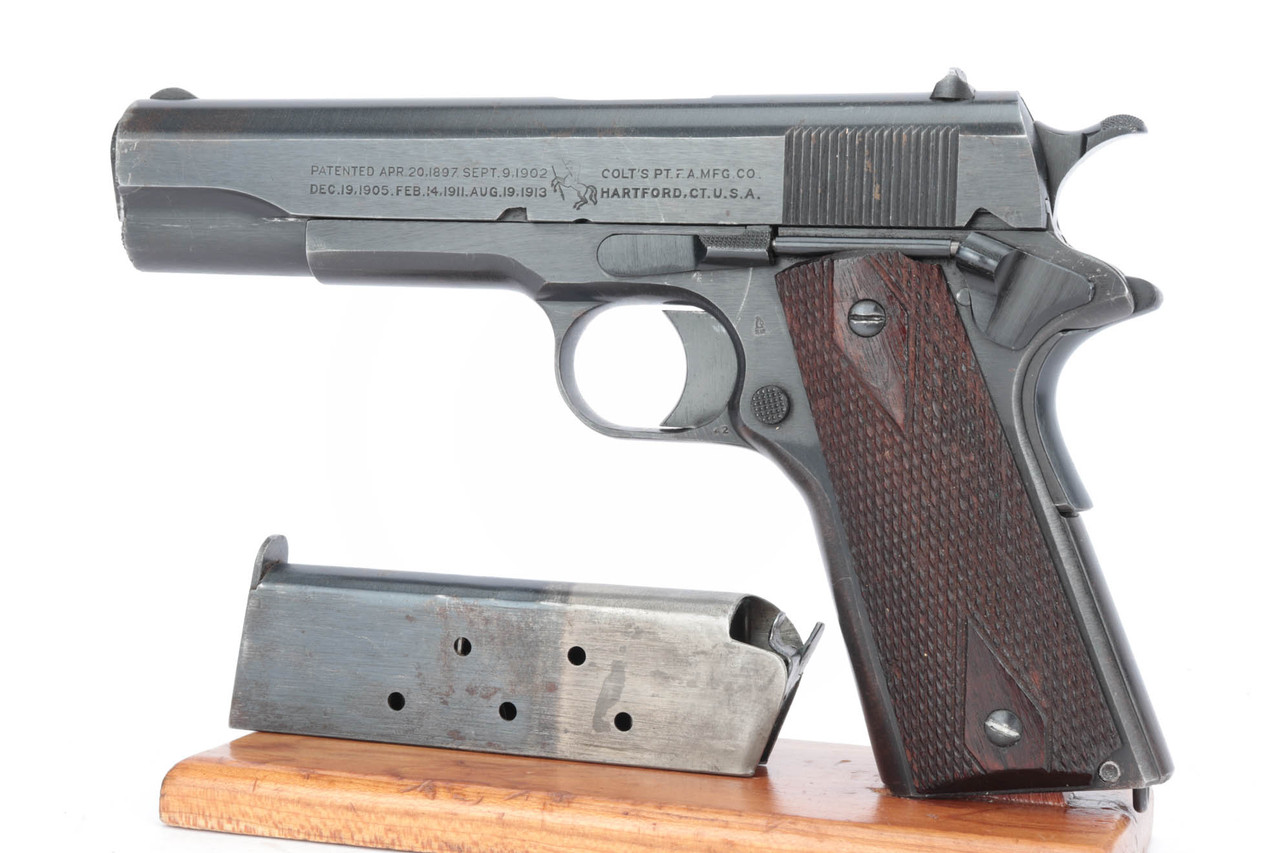 Excellent 1918 Colt 1911 - "Black Army" Finish