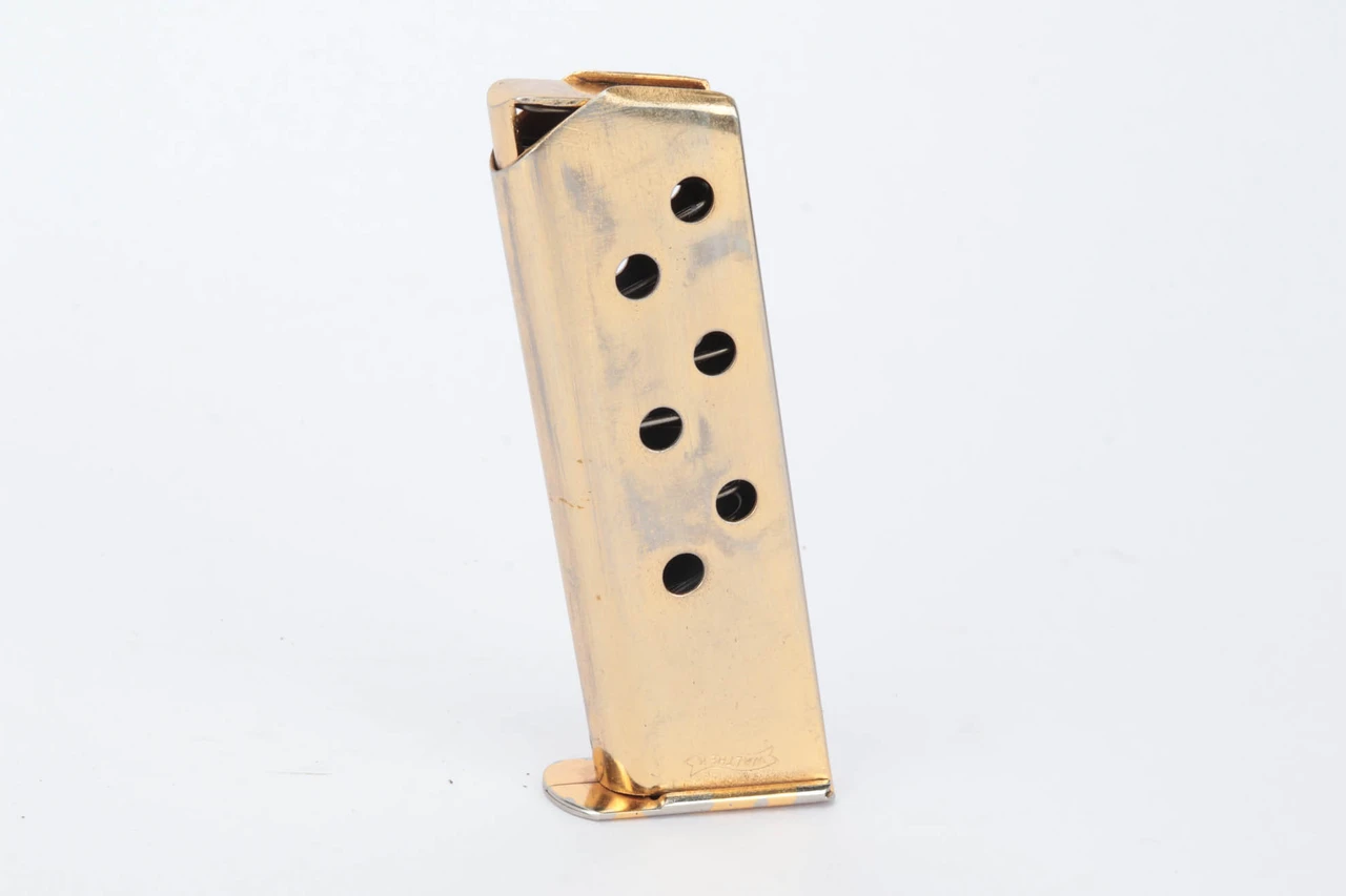 Factory-Engraved, Gold-Washed Walther PPK Magazine - Factory Error - photo 1 of 7