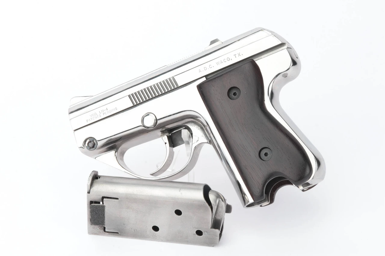 American Derringer Corp Semmerling LM-4 pistol - left side with magazine