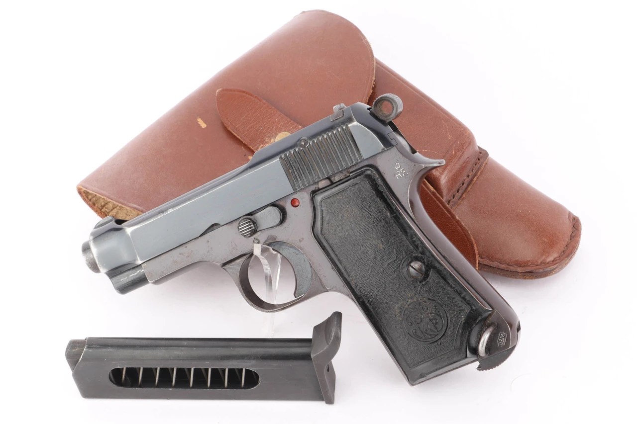 WW2 Italian Beretta Model 1934 Rig - Blank Slide Variation