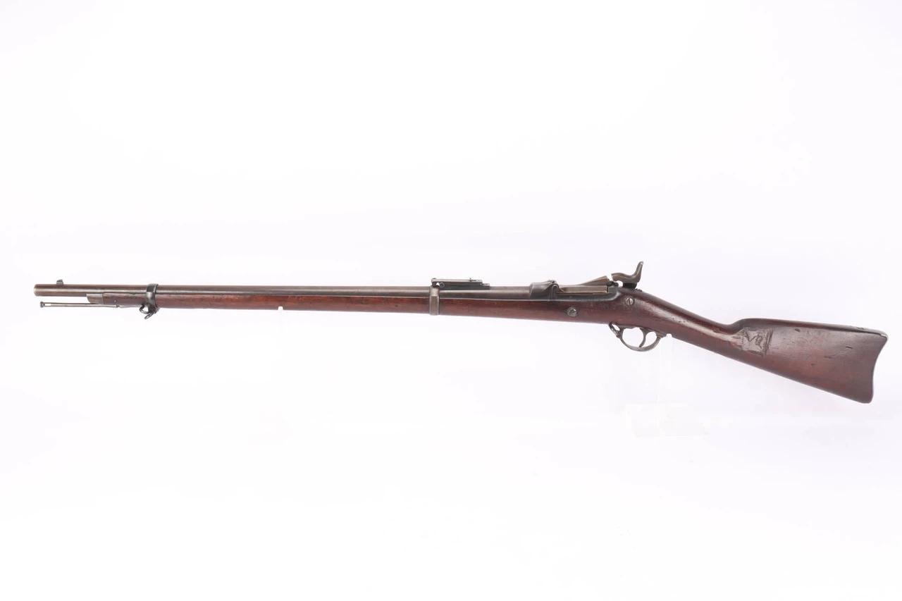 1890 Springfield Model 1884 Trapdoor rifle - left side full view