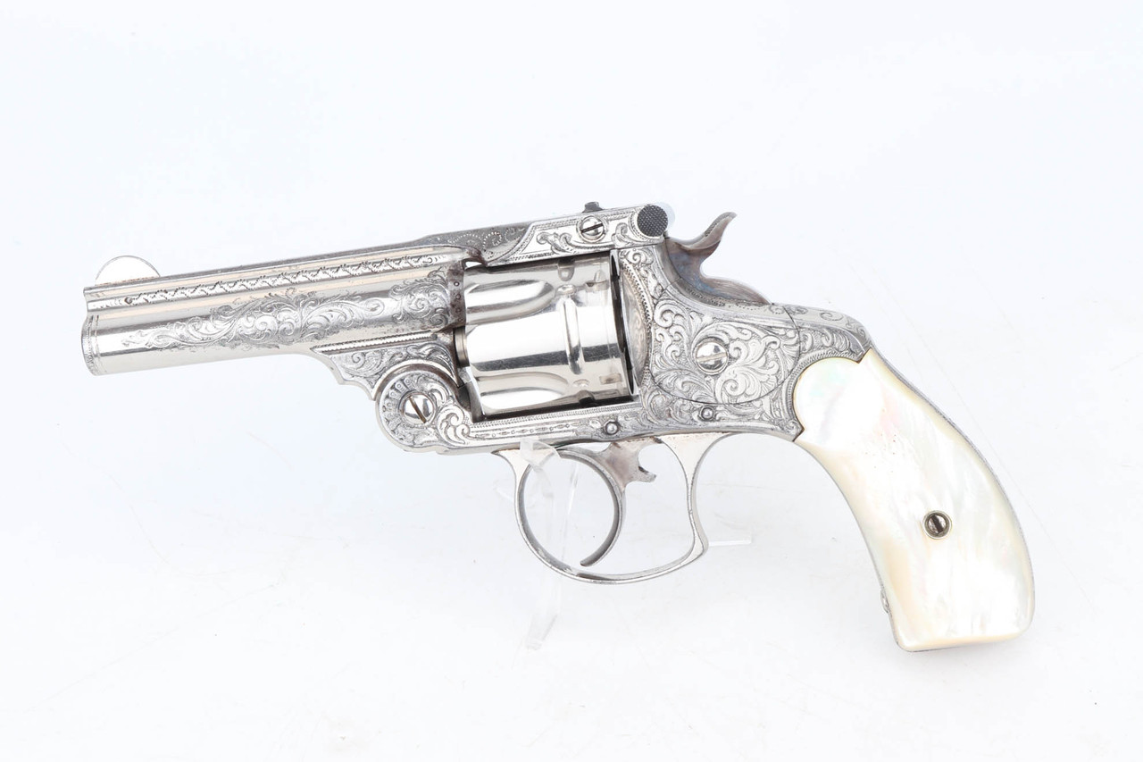 Nickeled, Engraved Smith & Wesson DA Top-Break Revolver - .38 S&W - photo 1 of 14