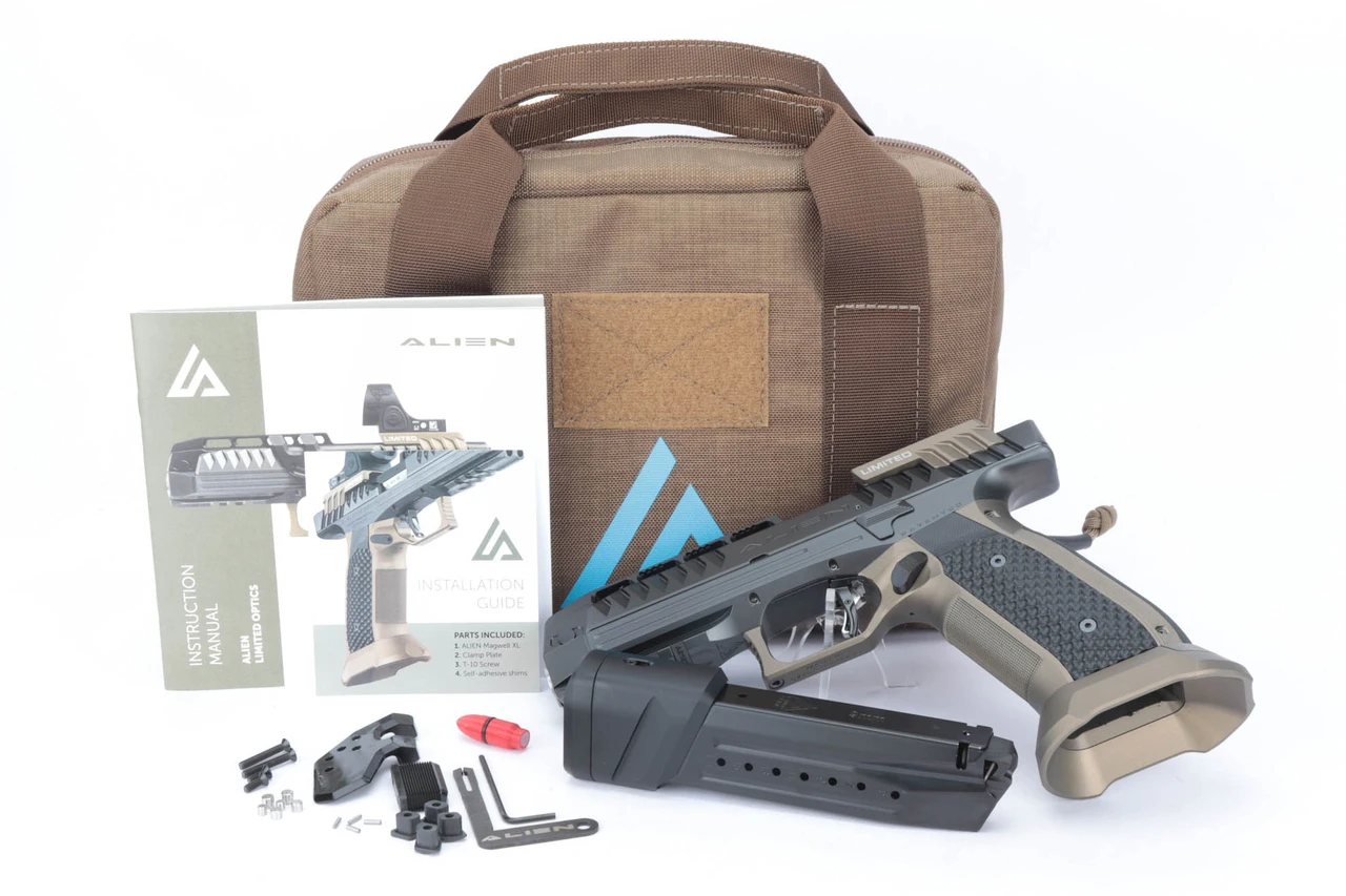 NIB Laugo Arms Alien Limited Optics Kit - Green/Black - complete kit with soft case