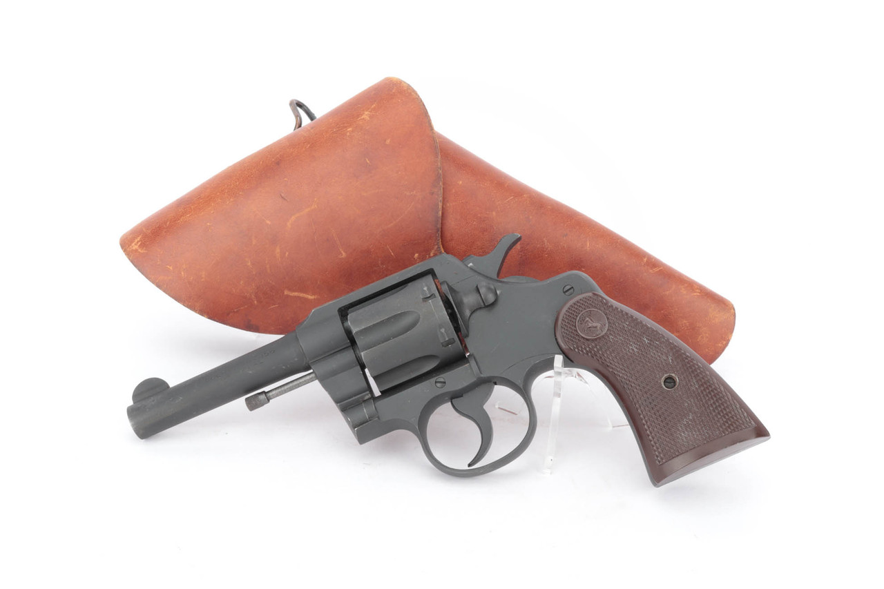 1942 Colt Commando Revolver Rig - revolver with tan leather holster