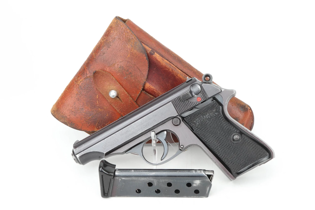 1943 Commercial Walther PP rig - pistol shown with holster and magazine