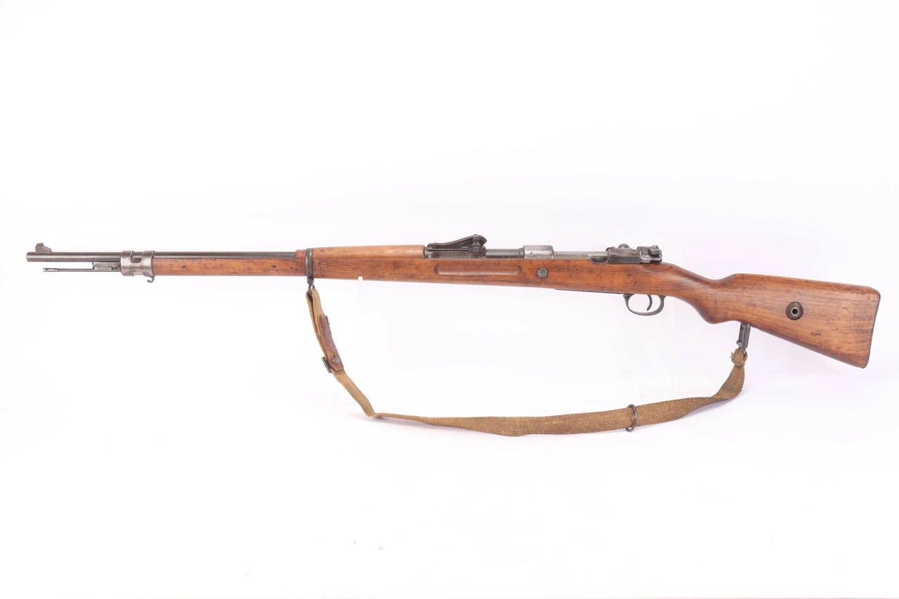1917 Amberg Gewehr 98 8mm Mauser rifle - full left side view with web sling