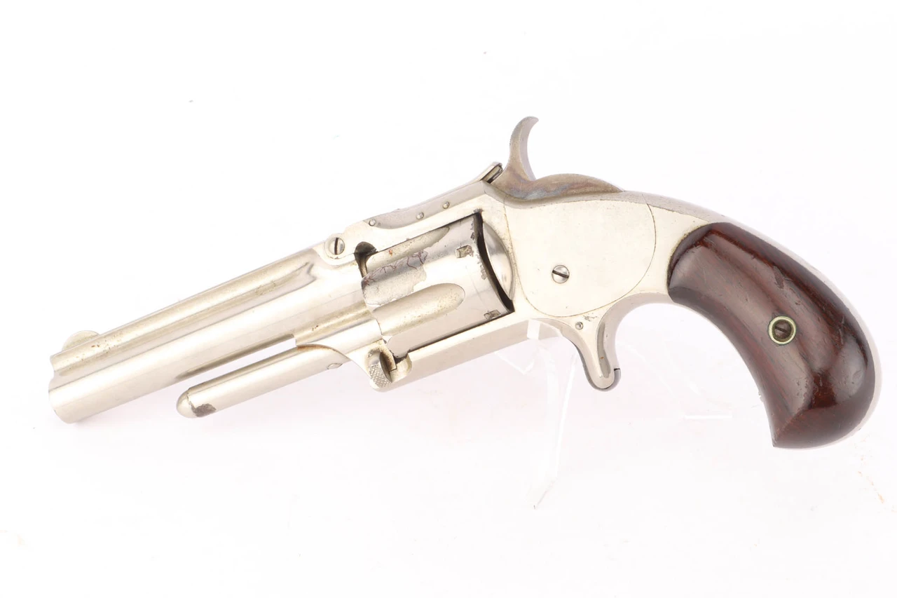 Antique Factory-Nickeled S&W Model 1 1/2 Second Issue Revolver - Left Side