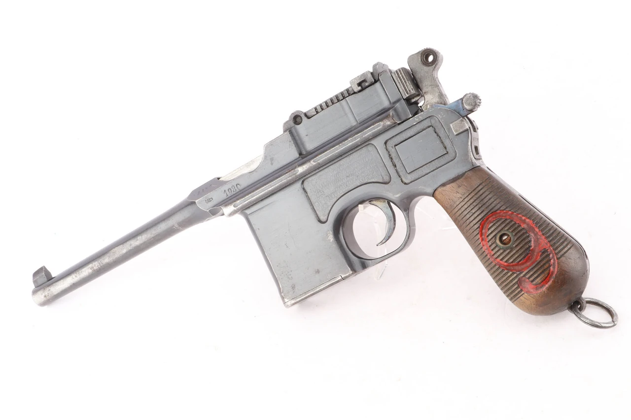 WWI Red 9 Mauser C96 Broomhandle, left side
