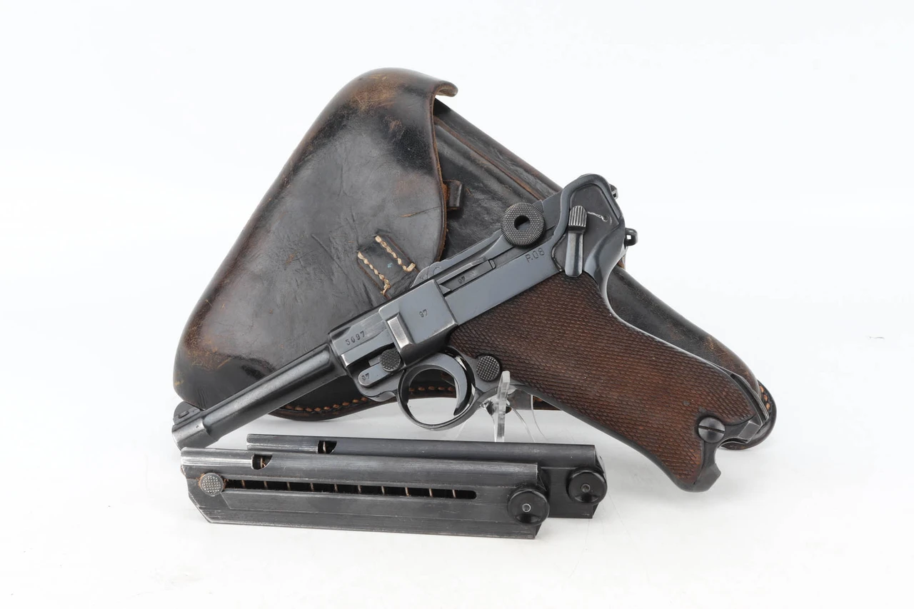 1941 Mauser byf 41 Luger rig with 1942 holster and Black Widow magazines