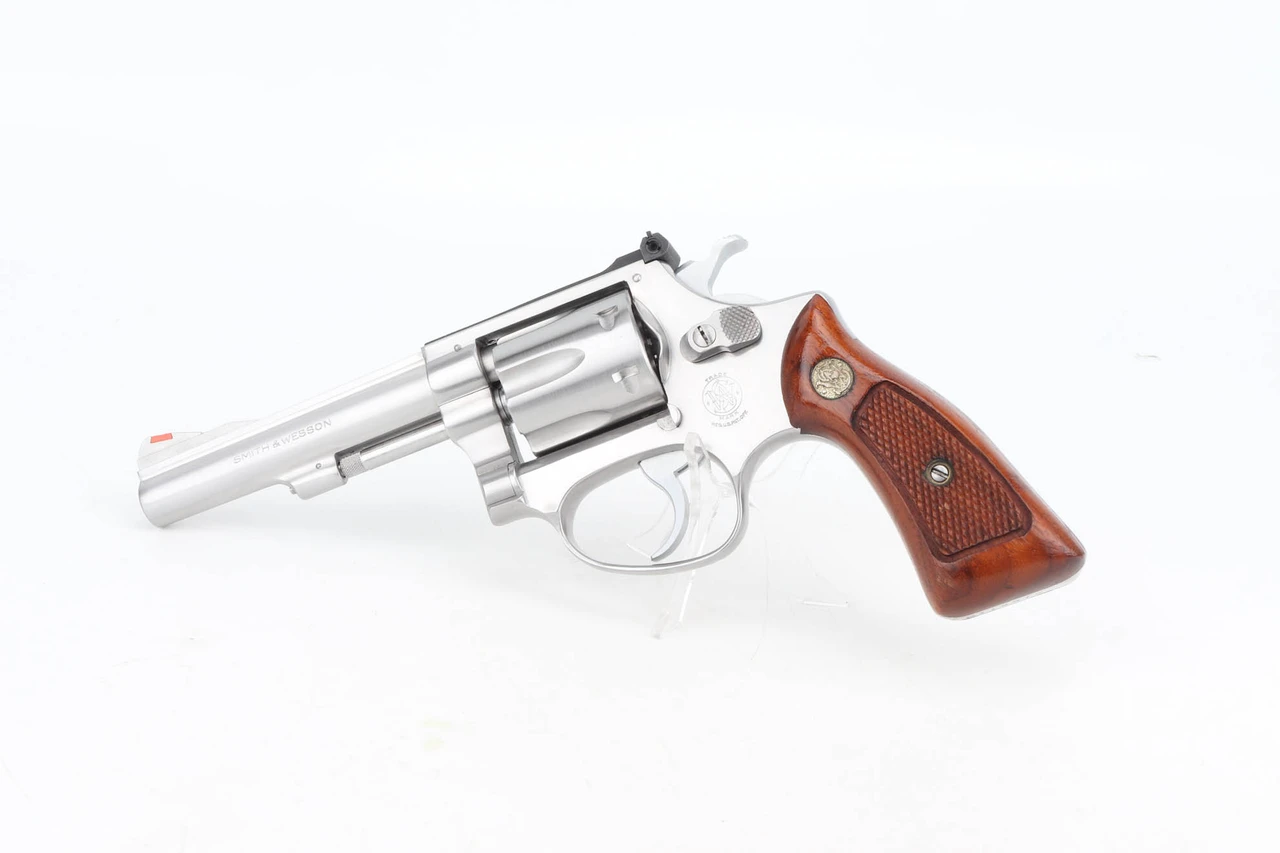 1978 Smith & Wesson Model 63 .22 LR stainless revolver left side