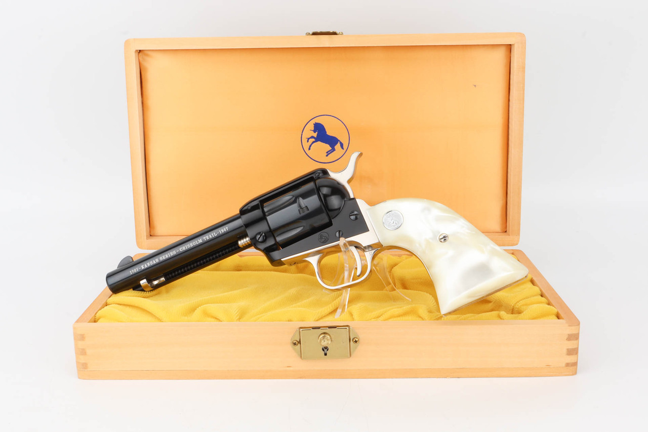 Colt Frontier Scout Kansas Series Chisholm Trail Commemorative - in open wooden display case