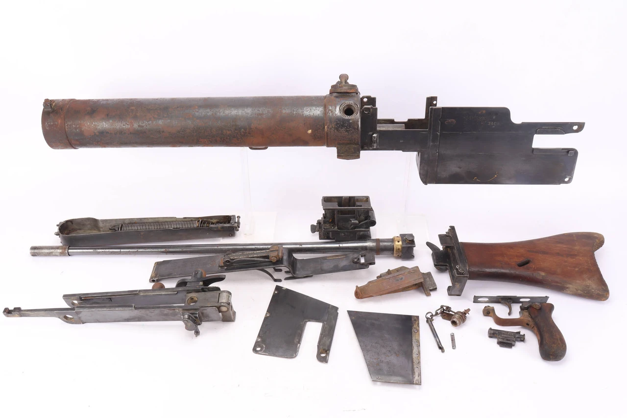 1917 Spandau MG 08/15 parts kit - complete kit laid out