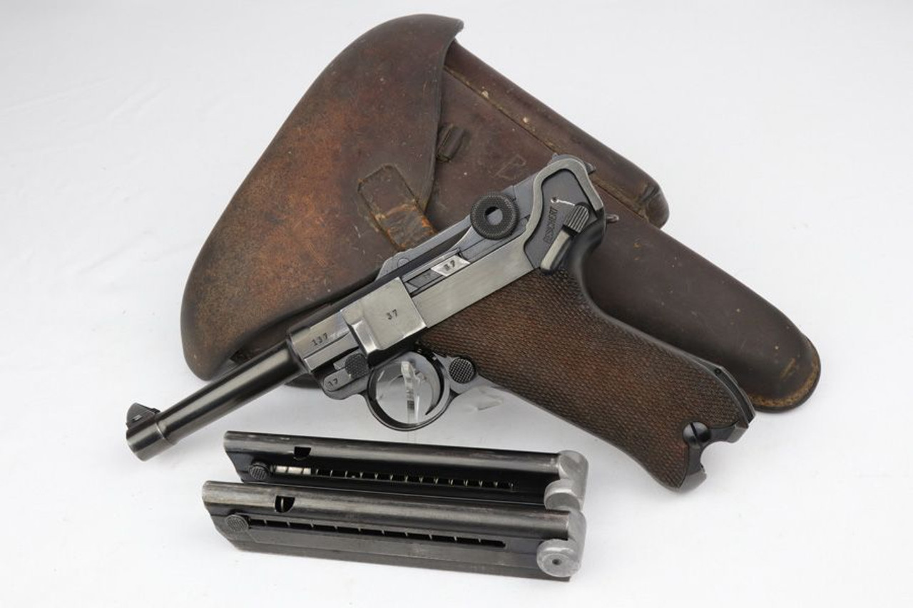 1938 Nazi Mauser Luger Rig - Matching Magazine - 1