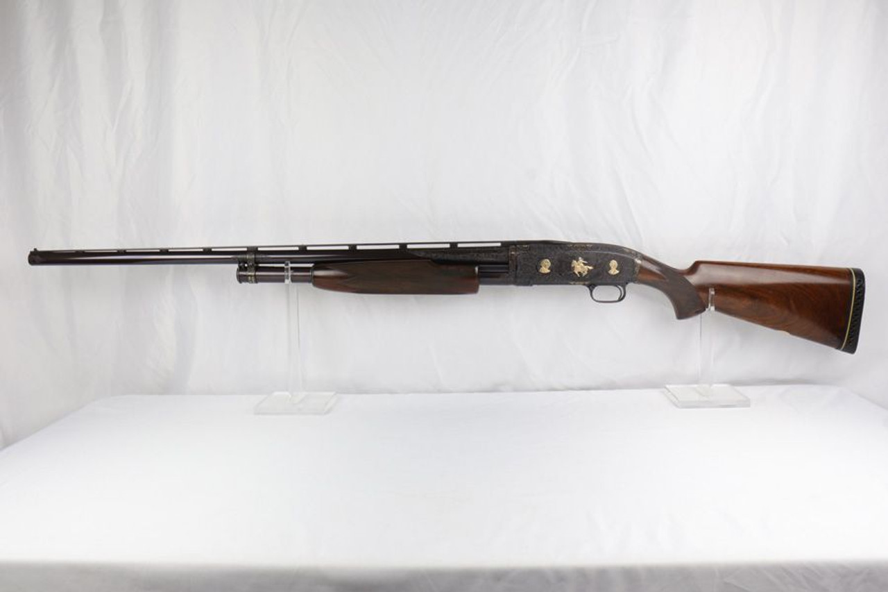Custom Engraved, Gold Inlaid Winchester Model 12 - 1