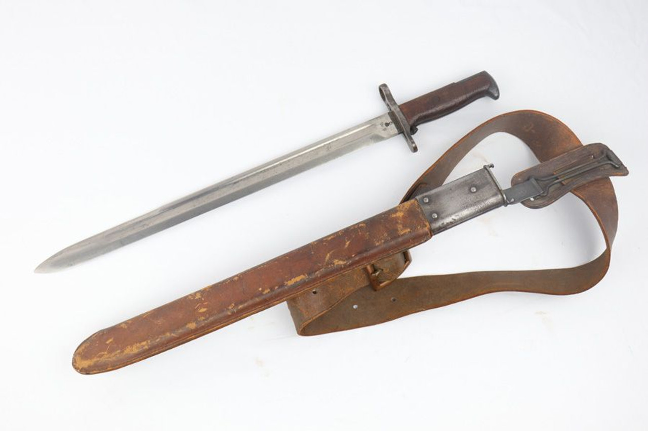 WW1 Springfield Bayonet w/ Belt & Sheath - R.I.A. - 1
