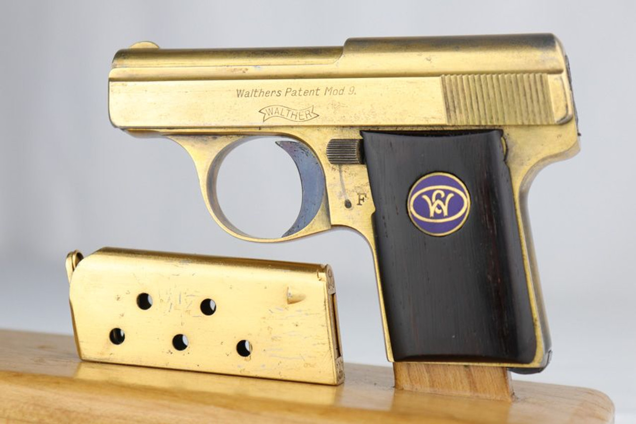 Scarce Walther Model 9 - Gold Wash - 1