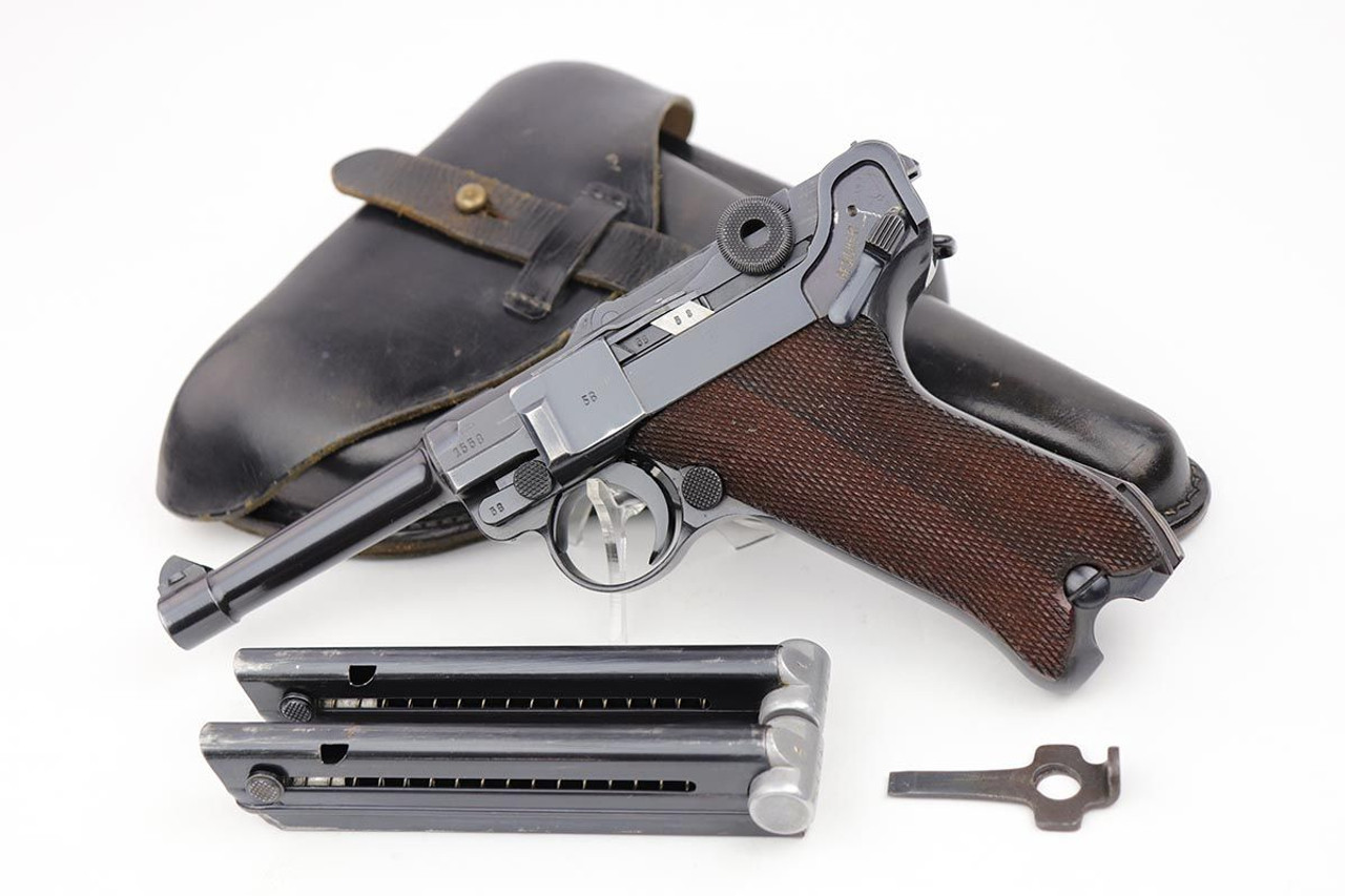 Rare, Gorgeous Police Mauser Luger Rig - Two Matching Magazines - 1