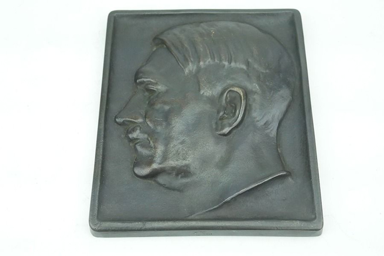 Bronze Hitler Bust Plaque
