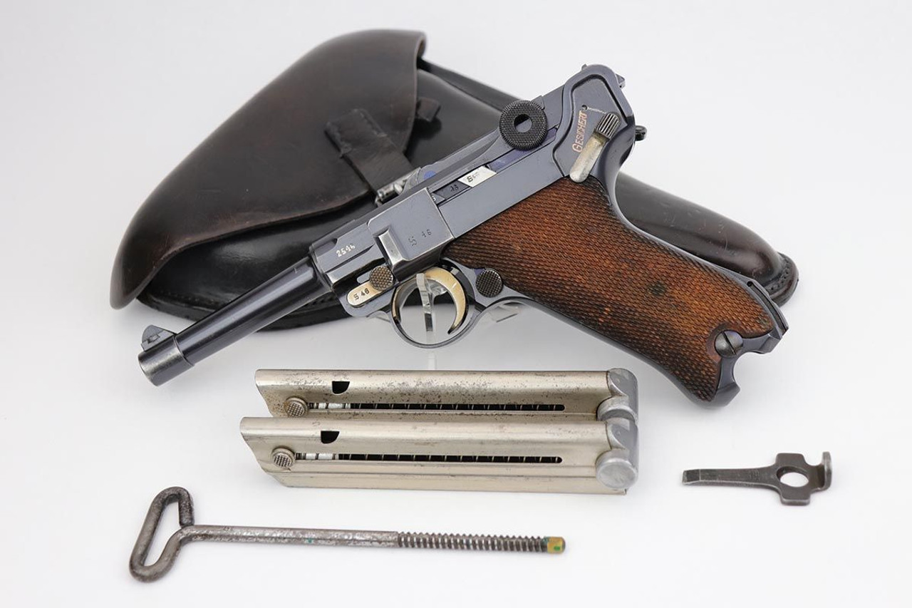 Rare, Excellent K Date Mauser Luger Rig - Two Matching Magazines - 1