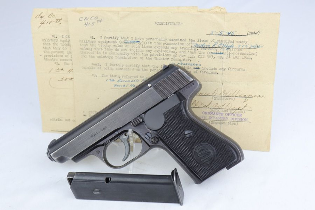 Scarce Police Sauer 38h - Capture Documents - 1