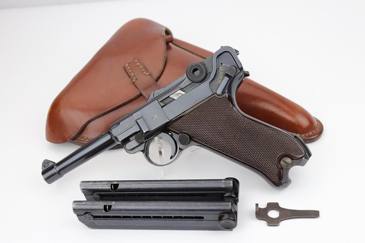 Scarce, Excellent Luftwaffe Mauser Luger Rig - Ku Marked - 1
