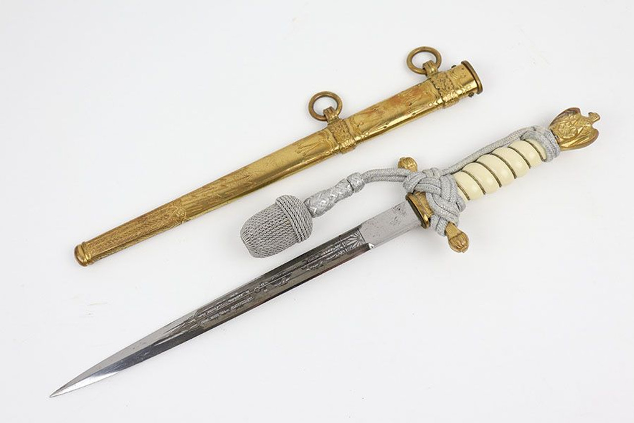 Kriegsmarine Etched Bayonet with Portepee - 1