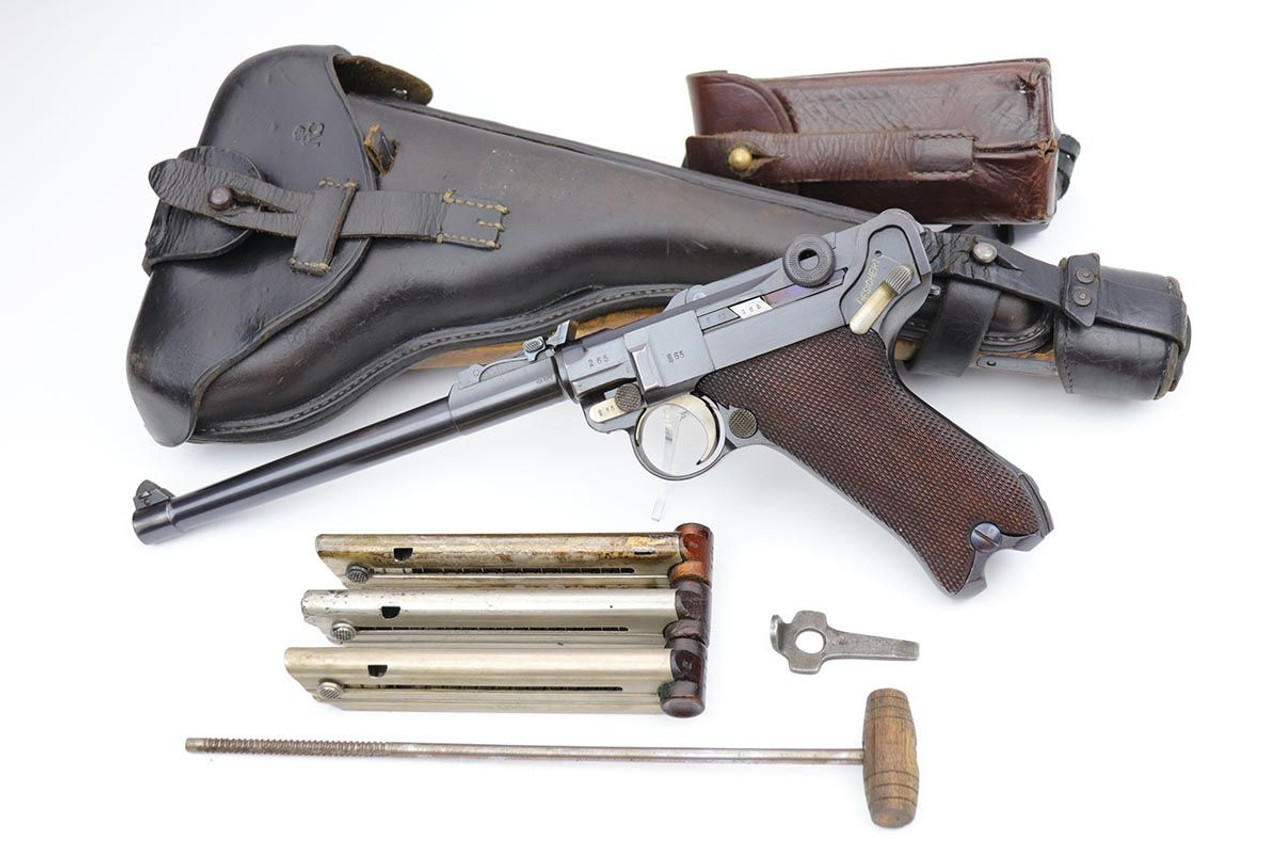 Regimental 1914 Erfurt Artillery Luger Rig - Matching Mag & Stock - 1