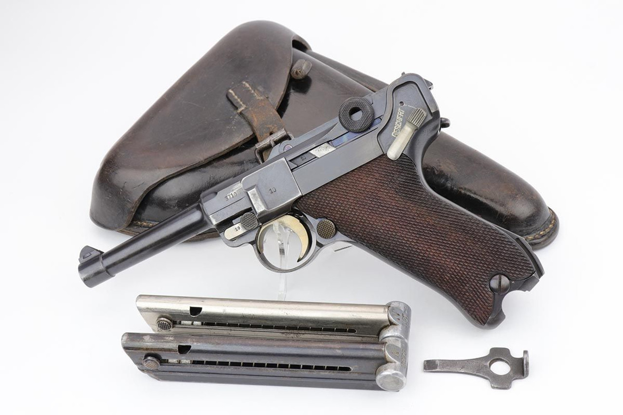 Super Rare - Navy G Date Luger Rig - Matching Magazine - 1