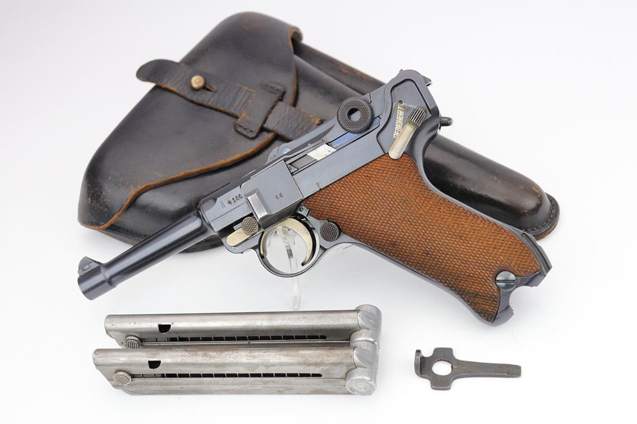 Weimar Police DWM Luger Rig - Two Matching Magazines - 1