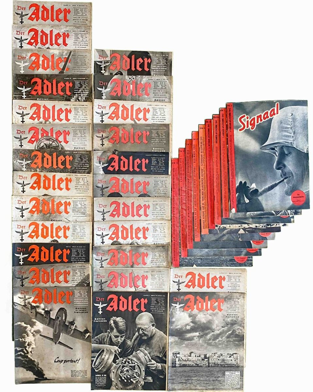 Nazi Propaganda Magazines Der Adler and Signaal - 1