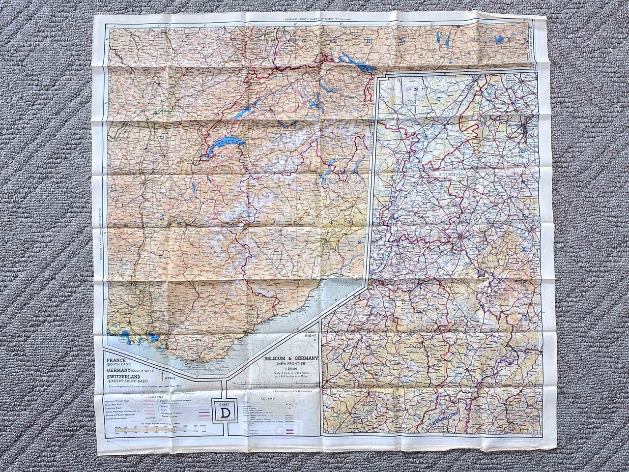 WW2 Pilot's Silk Escape Map - 1