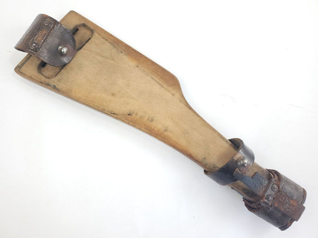 Artillery Luger Stock with Leather - 1
